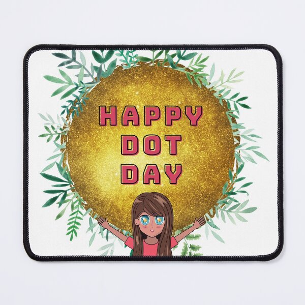 Item preview, Happy Dot Day Anime Girl with Nature Gold designed and sold by UPSTORE-RB.