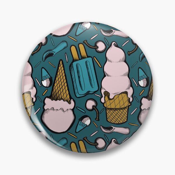 Item preview, Ice cream dreams | pink teal and green designed and sold by ShinyBallArt.