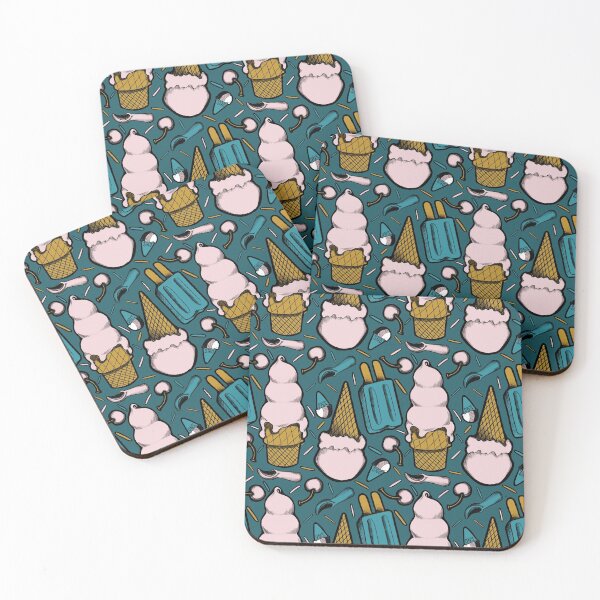Item preview, Ice cream dreams | pink teal and green designed and sold by ShinyBallArt.