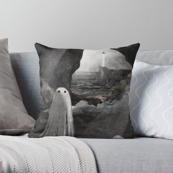 The Caves are Haunted Throw Pillow