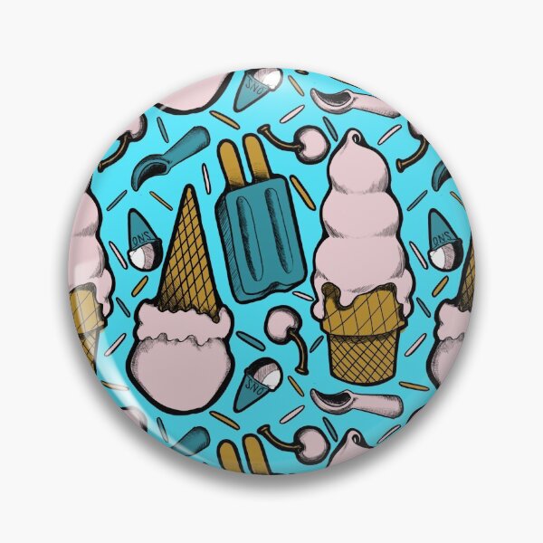 Item preview, Ice cream dreams | pink and turquoise designed and sold by ShinyBallArt.