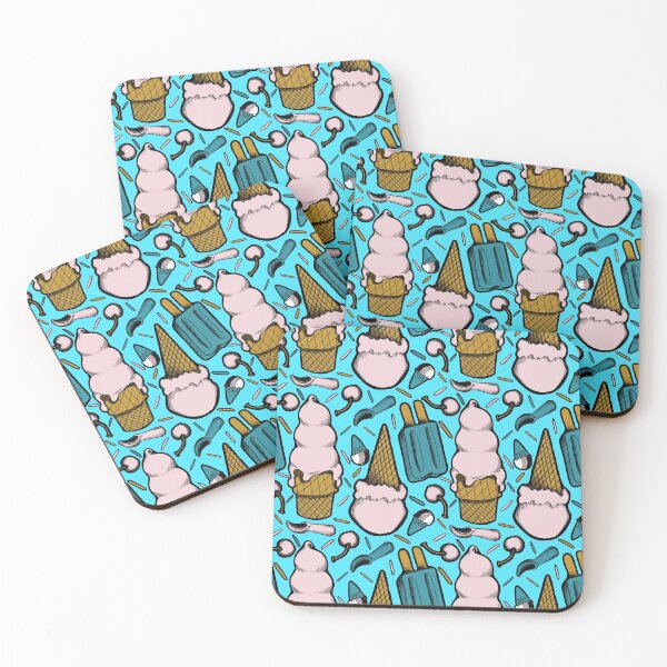 Item preview, Ice cream dreams | pink and turquoise designed and sold by ShinyBallArt.