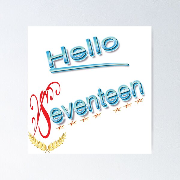 Item preview, Hello 17-Seventeen birthday-gift  designed and sold by RED FIR.