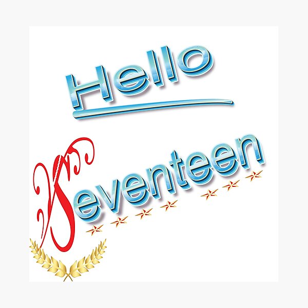 Item preview, Hello 17-Seventeen birthday-gift  designed and sold by RED FIR.