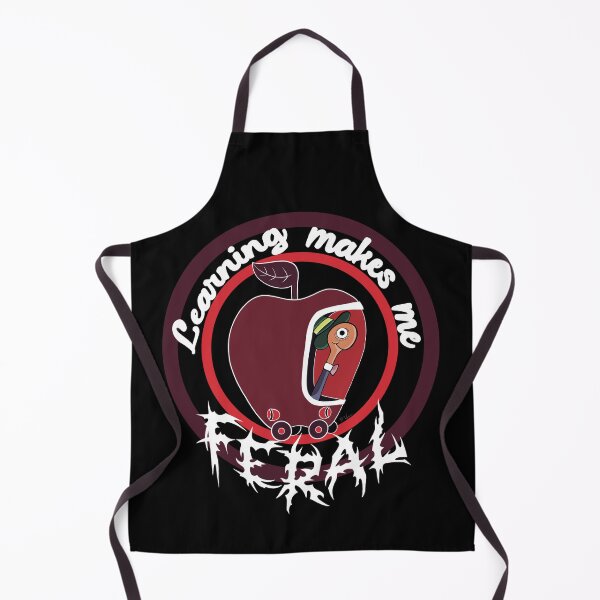 Item preview, Learning Makes Me Feral Apple Worm Death Metal Font 90s Nostalgia designed and sold by hwinn.