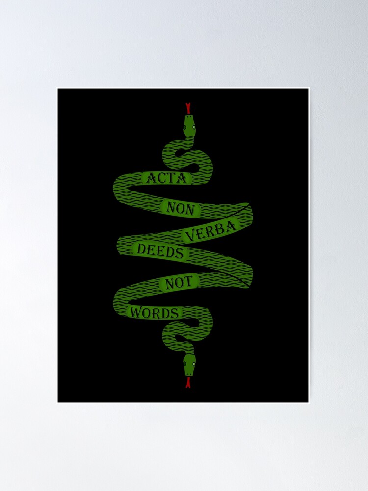 acta non verba latin phrases Art Board Print for Sale by ArtBySymone