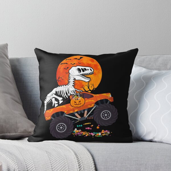 Item preview, Skeleton Dinosaur T-Rex Riding Monster Truck Halloween designed and sold by Andree Lee.