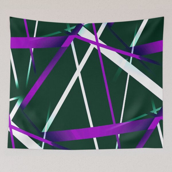 Item preview, Seamless Purple and White Strips Pattern On Black Background designed and sold by taiche.