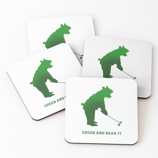 Item preview, green and bear it gift for a golfer caddies designed and sold by sebastian3210.