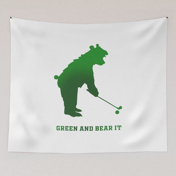 Item preview, green and bear it gift for a golfer caddies designed and sold by sebastian3210.
