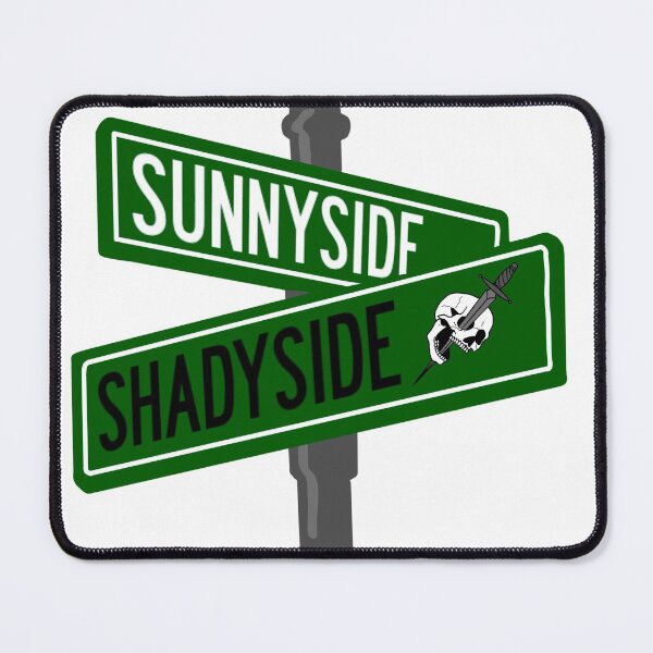 Item preview, Sunnyside Shadyside street sign designed and sold by Thatgaybrand.
