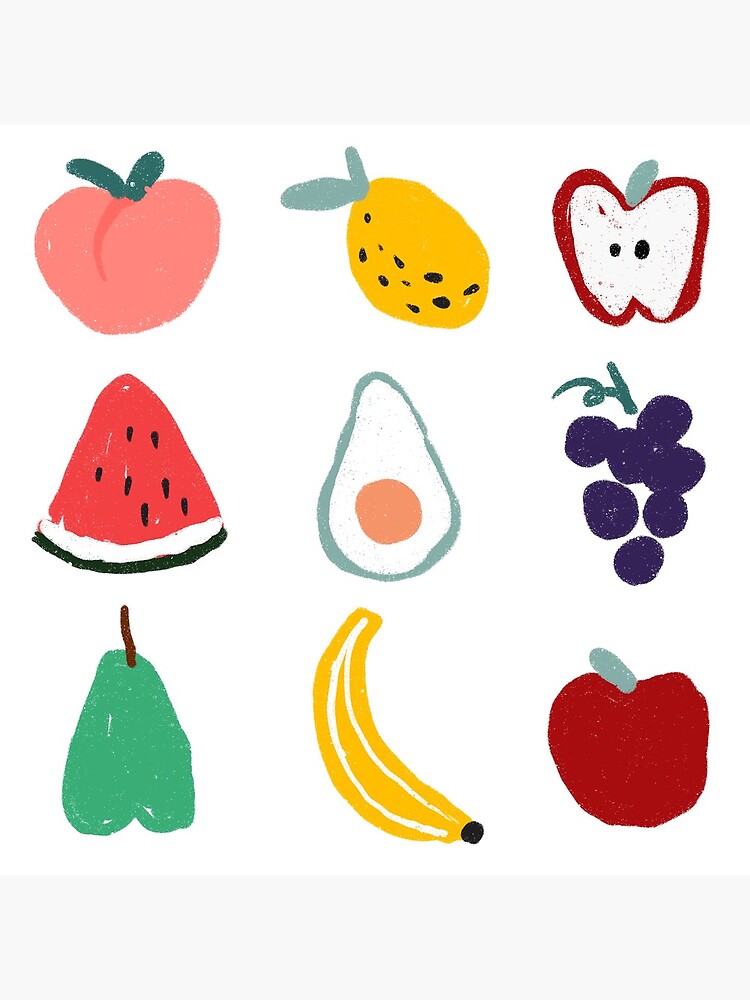 "Fruits emoji" Poster for Sale by Redbubble