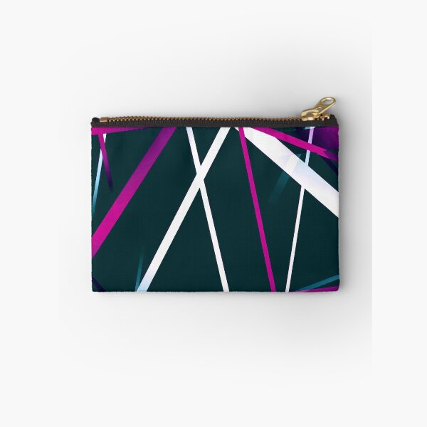 Item preview, Seamless Dark Fucshia and White Strips Pattern On Blue Black Background designed and sold by taiche.