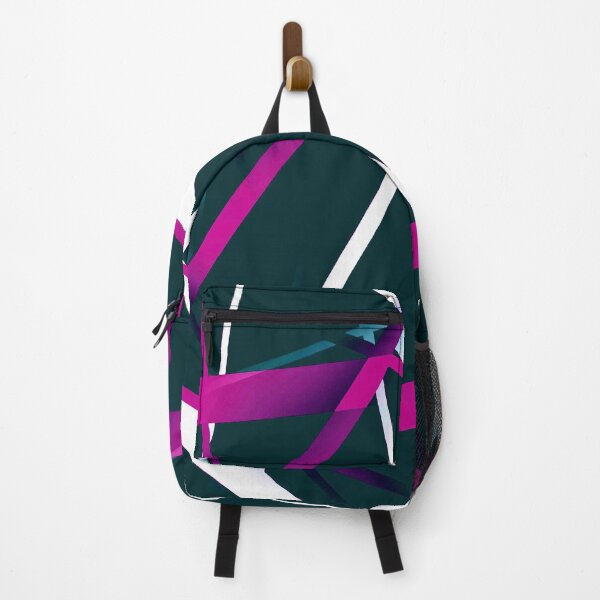 Item preview, Seamless Dark Fucshia and White Strips Pattern On Blue Black Background designed and sold by taiche.