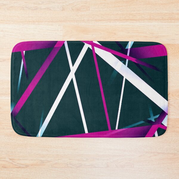 Item preview, Seamless Dark Fucshia and White Strips Pattern On Blue Black Background designed and sold by taiche.