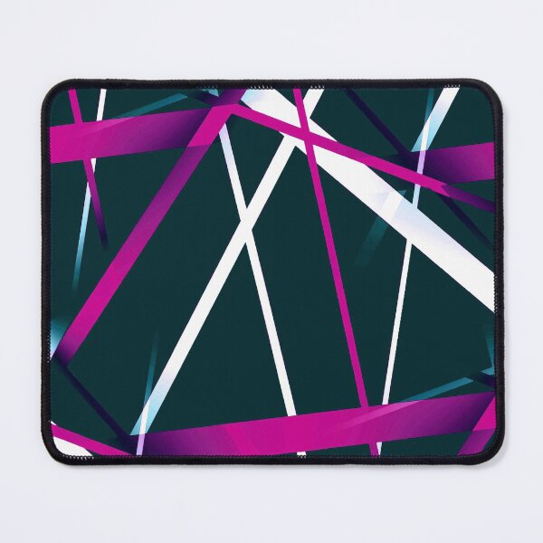 Item preview, Seamless Dark Fucshia and White Strips Pattern On Blue Black Background designed and sold by taiche.