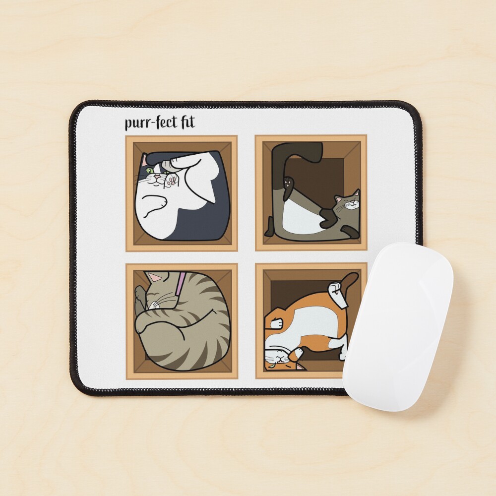 Cats in a funny pose Mouse Pad