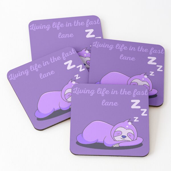 Item preview, Living life in the fast lane - cute animals lazy designed and sold by Hanger52.