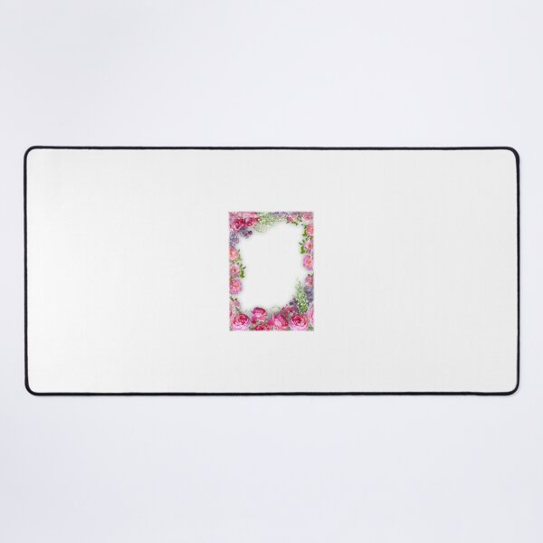 Country Peony Rose Bouquet Desk Mat