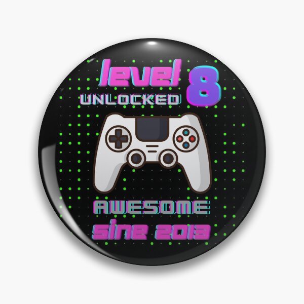 Item preview, Level 8 Unlocked Awesome 2013 Video Game 8th Birthday designed and sold by H2O-Shop.
