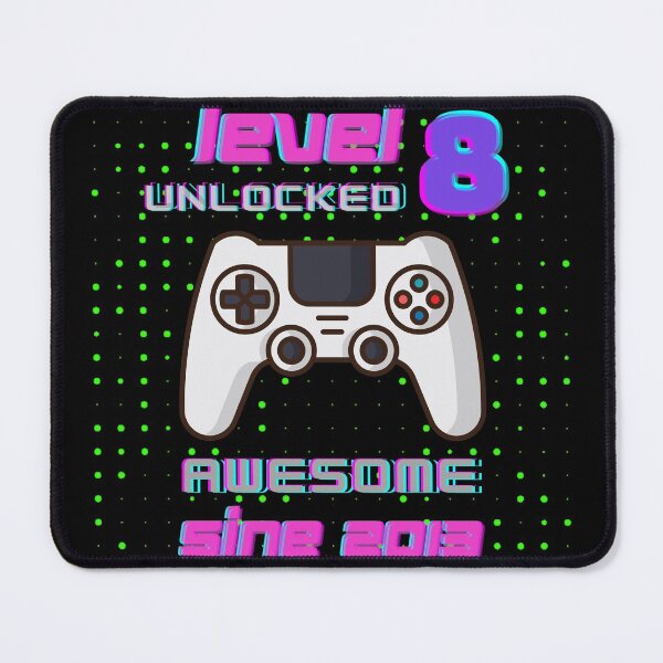 Item preview, Level 8 Unlocked Awesome 2013 Video Game 8th Birthday designed and sold by H2O-Shop.
