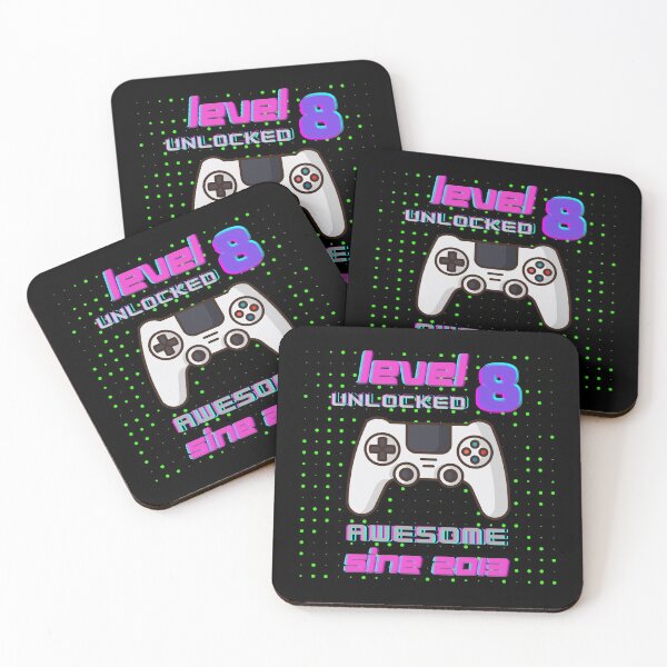 Item preview, Level 8 Unlocked Awesome 2013 Video Game 8th Birthday designed and sold by H2O-Shop.
