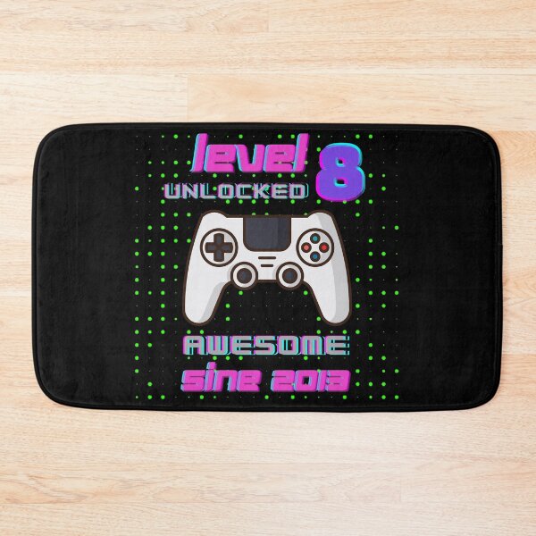Item preview, Level 8 Unlocked Awesome 2013 Video Game 8th Birthday designed and sold by H2O-Shop.