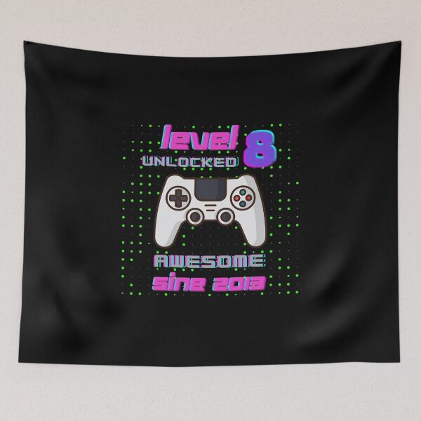 Item preview, Level 8 Unlocked Awesome 2013 Video Game 8th Birthday designed and sold by H2O-Shop.