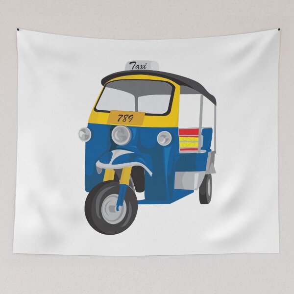 Item preview, Taxi Tuk Tuk Thailand vintage retro classic, taxi car 1 designed and sold by BlareBlare.