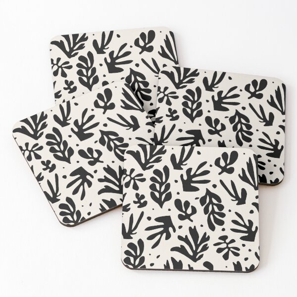 Artikelvorschau, Henri Matisse Cutout Flowers, Papier Decoupes Art black, all black, Matisse Cutout's entworfen und verkauft von re-make-.