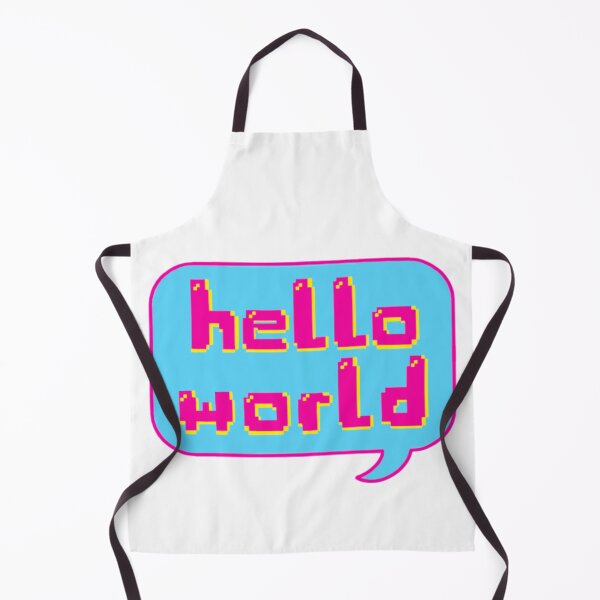 Item preview, Hello world retro speech bubble designed and sold by Catherine Elliott Art.