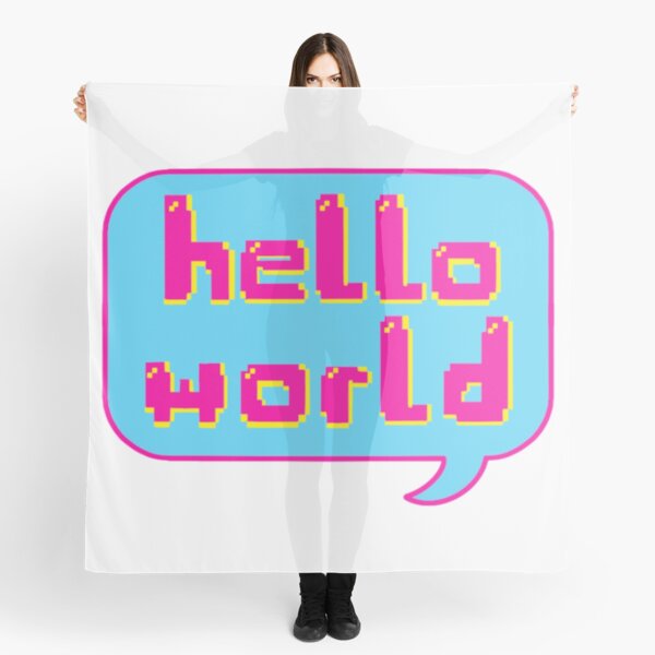 Hello world retro speech bubble Scarf