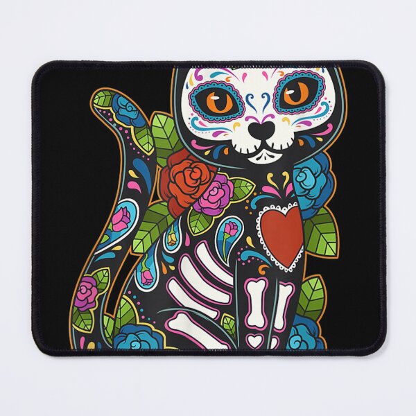 Item preview, Cat Sugar Skull Mexico Calavera Dia De Los Muertos Halloween designed and sold by JImmieMGregor.