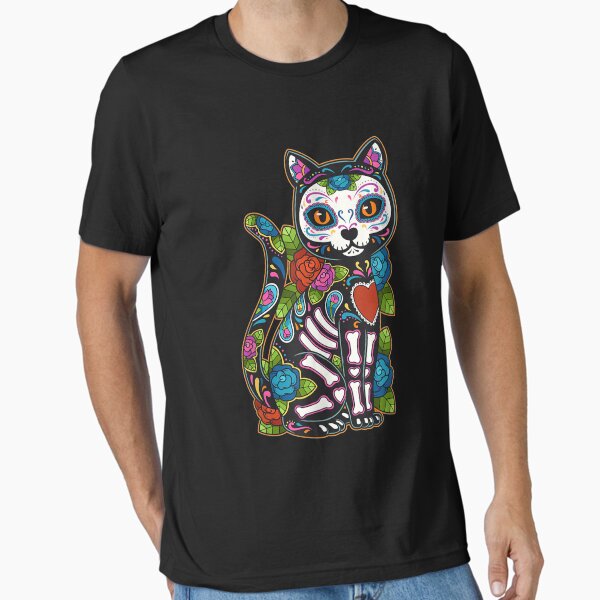 Item preview, Cat Sugar Skull Mexico Calavera Dia De Los Muertos Halloween designed and sold by JImmieMGregor.