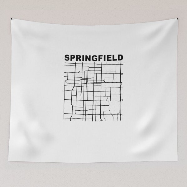 Artikelvorschau, Springfield City Street Map Missouri Souvenir entworfen und verkauft von SummitSpo.