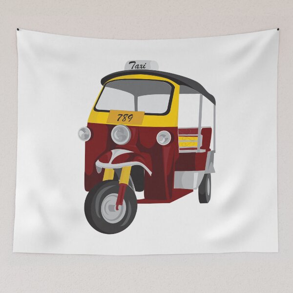 Item preview, Taxi Tuk Tuk Thailand vintage retro classic, taxi car 3 designed and sold by BlareBlare.