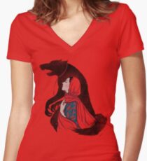 Taming of the wolf Women's Fitted V-Neck T-Shirt