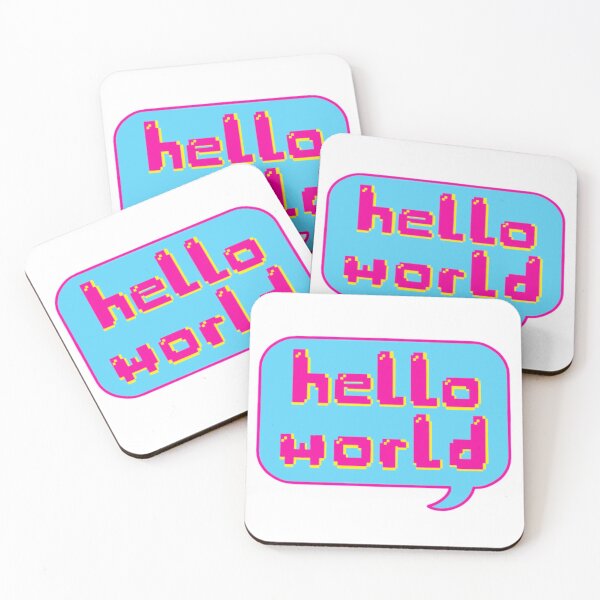 Item preview, Hello world retro speech bubble designed and sold by Catherine Elliott Art.