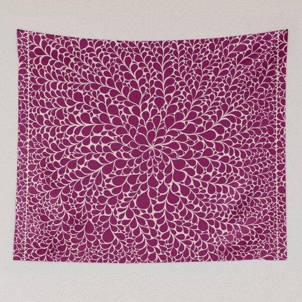 Item preview, Meditative Design of Droplets in Fuchsia Fedore Dark Pink & Gossamer Pink Background designed and sold by nabeArtist.