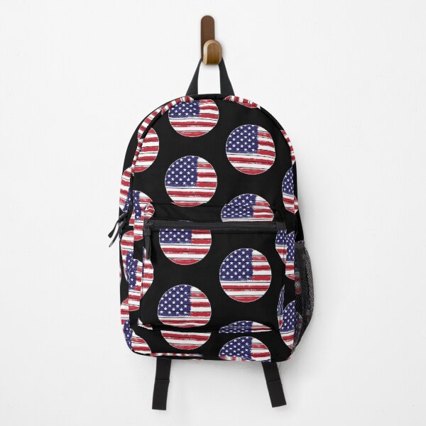 Item preview, USA America Distressed Flag Circle designed and sold by ZiesMerch.