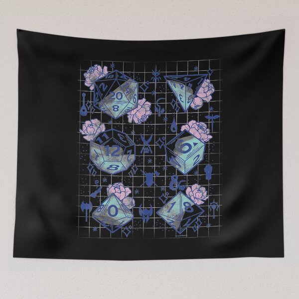 Item preview, Dungeons & Dragons Floral Dice Grid designed and sold by PhuongTran909.