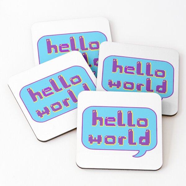 Item preview, Hello world retro speech bubble designed and sold by Catherine Elliott Art.