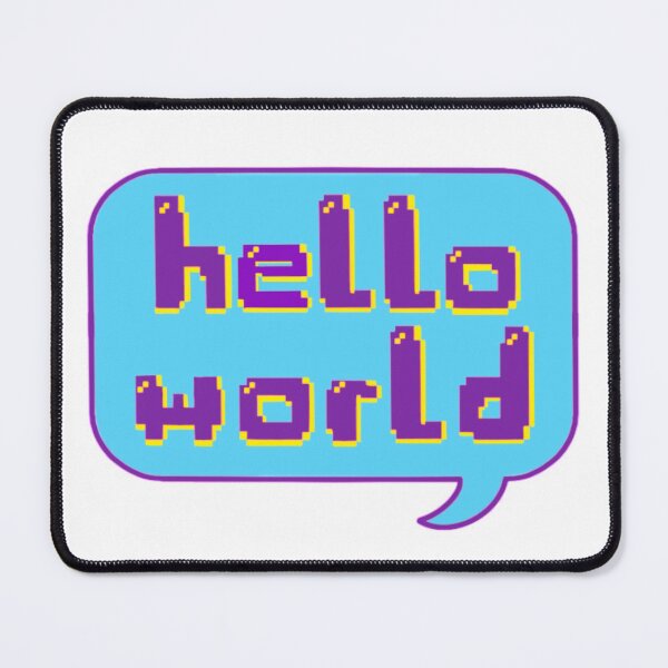 Item preview, Hello world retro speech bubble designed and sold by Catherine Elliott Art.