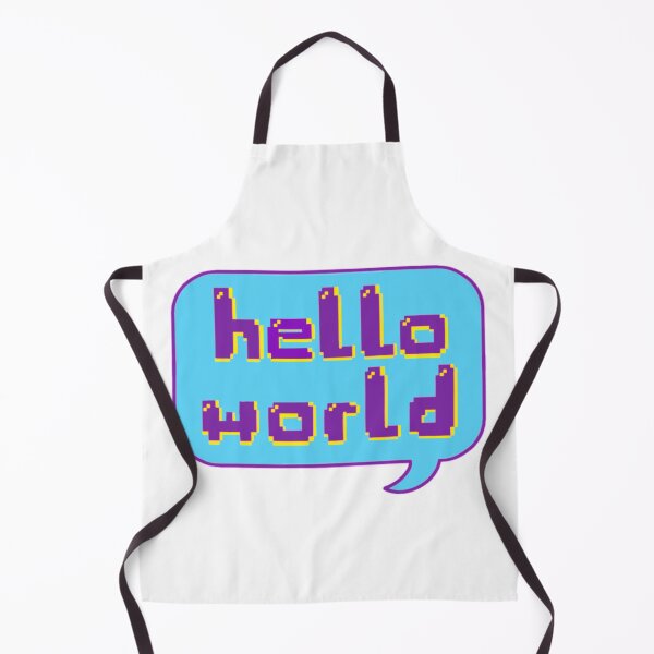 Item preview, Hello world retro speech bubble designed and sold by Catherine Elliott Art.