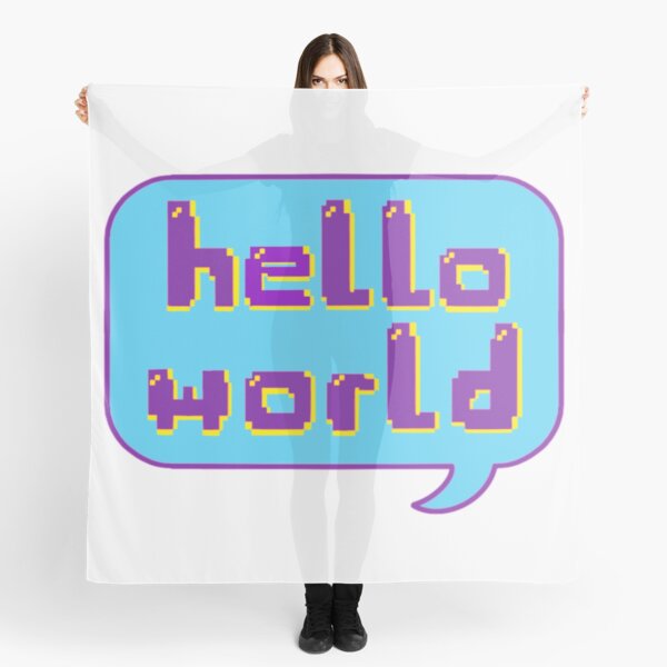 Hello world retro speech bubble Scarf