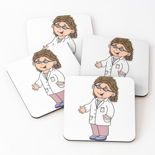 Item preview, Female Doctor/Scientist Cartoon | Body and Bones | Tesni Alys Designs designed and sold by Tesni Alys.