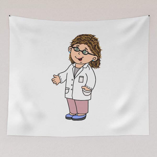 Item preview, Female Doctor/Scientist Cartoon | Body and Bones | Tesni Alys Designs designed and sold by Tesni Alys.