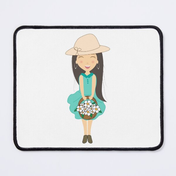 Item preview, Cute Girl picking flowers designed and sold by Mylecm.