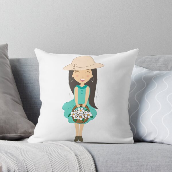 Item preview, Linda chica recogiendo flores designed and sold by Mylecm.