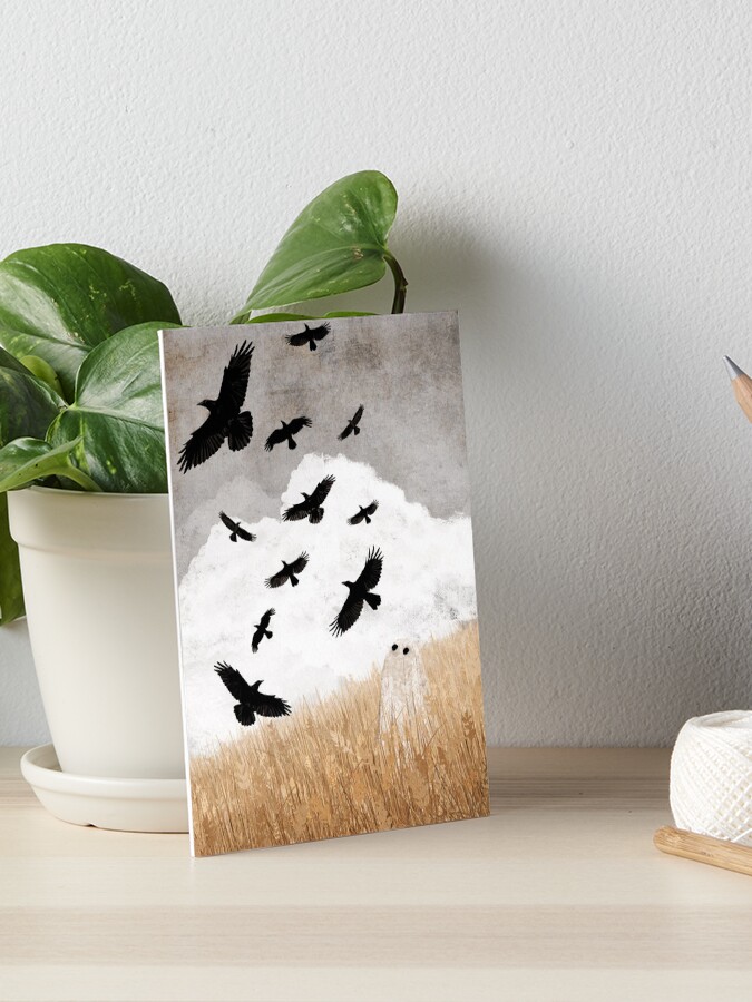 Thumbnail 1 of 2, Art Board Print, Walter and The Crows designed and sold by katherineblower.